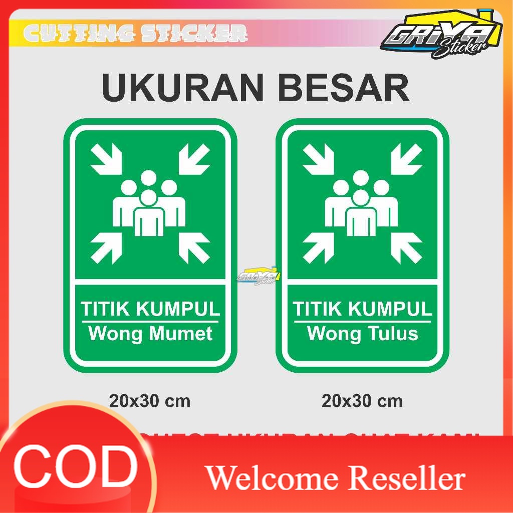 Jual Sticker Cutting Stiker Titik Kumpul Wong Mumet Wong Tulus Ukuran