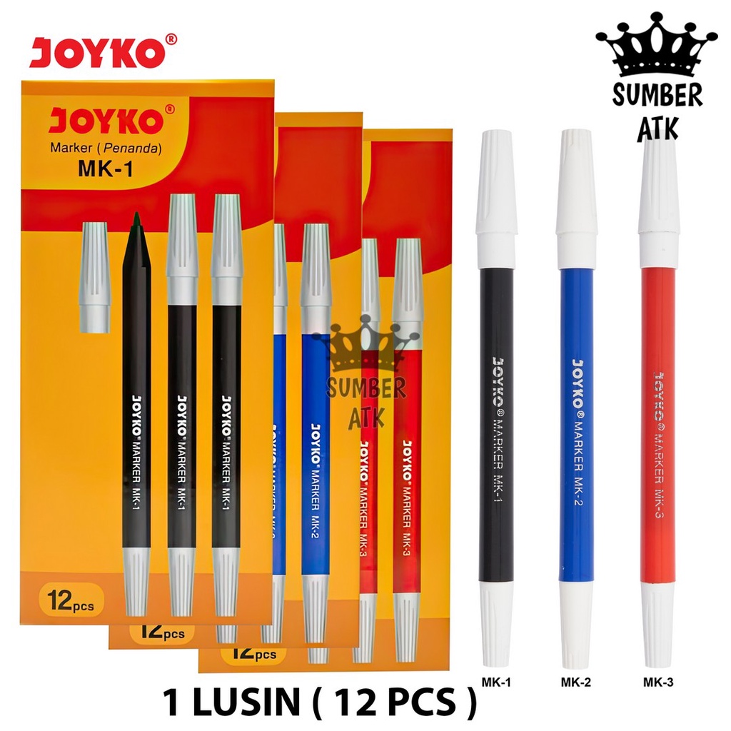 Jual Marker / Penanda / Spidol Joyko Hitam MK-1 Biru MK-2 Merah MK-3 1 ...