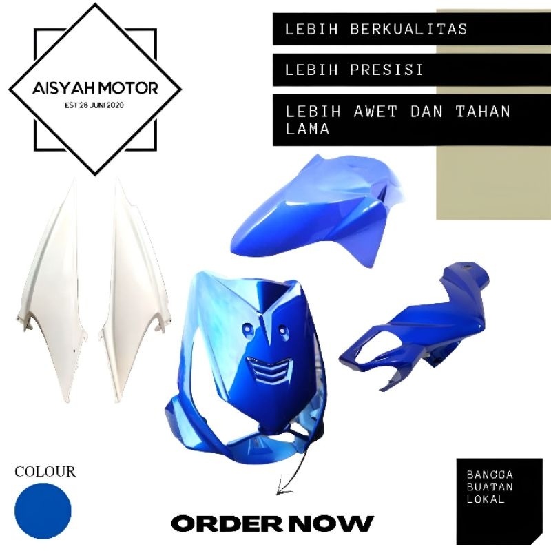 Jual Harga Satuan Bodi Halus Honda Beat Karbu Warna Biru Putih Tahun