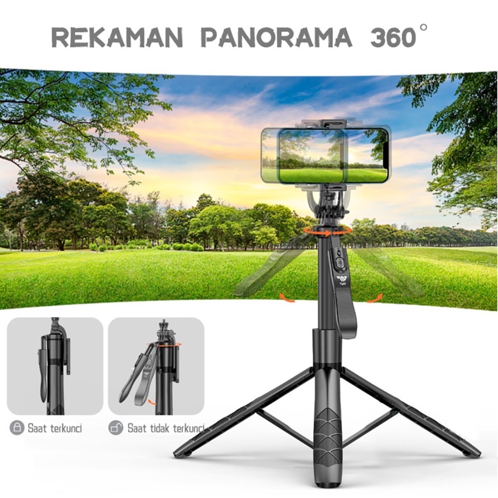 Jual L16 Tongsis Tripod Bluetooth Selfie Stick Remote Tripod Hp Kamera