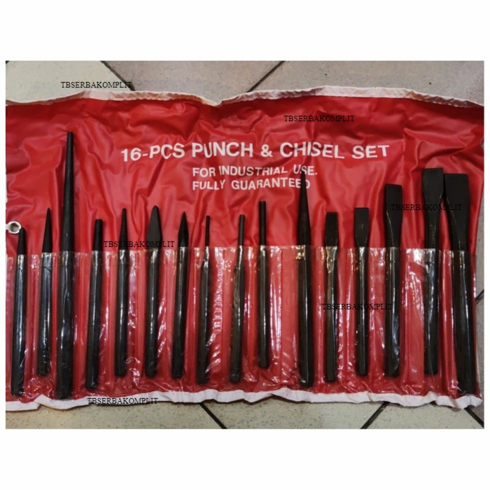 Jual punch and chisel set made in taiwan / pahat besi - 12 pc | Shopee ...