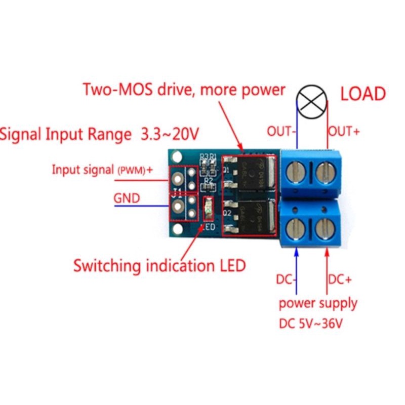 Jual MOS FET Trigger Switch Driver Module PWM Regulator Control Panel ...
