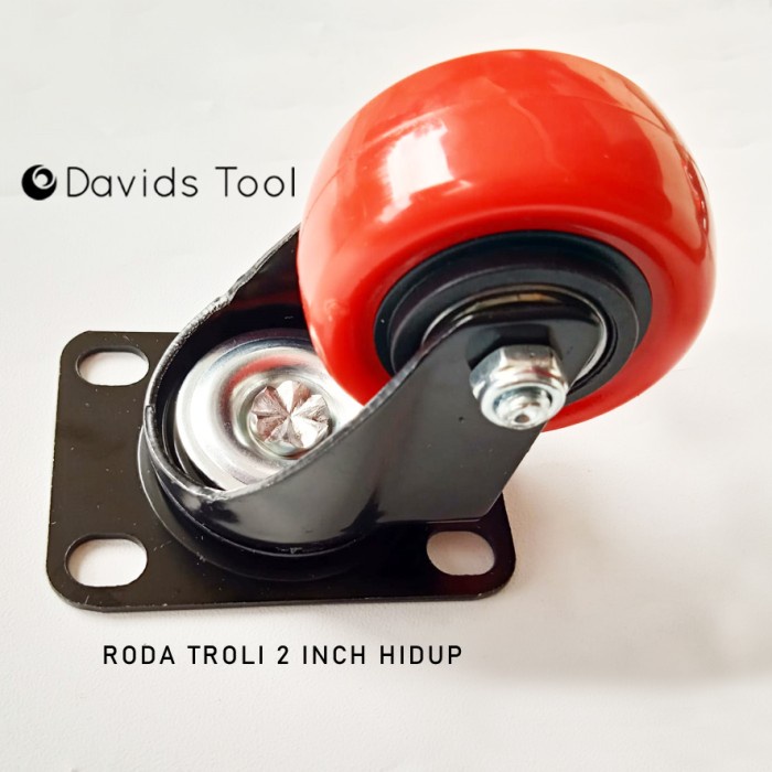 Jual RODA PU HIDUP MERAH 2