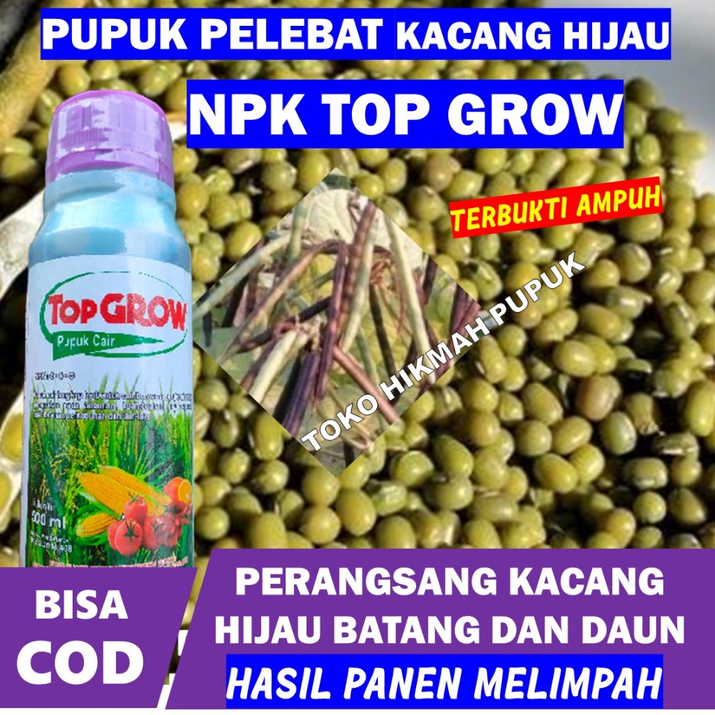 Jual Pupuk Kacang Hijau Top Grow Ml Panen Kacang Hijau Lebih