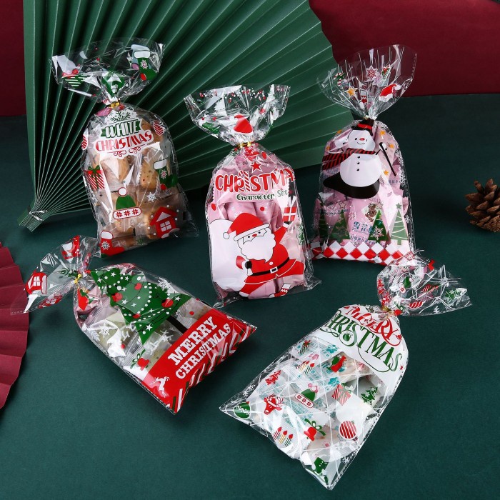 Jual Goodie Bag isi 50 Kantong Permen Natal Christmas Kantong Kue