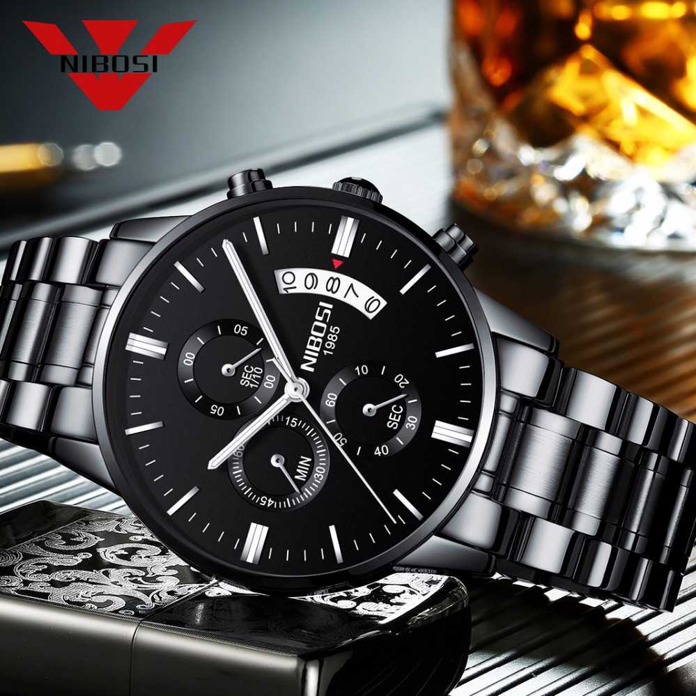 Jual NIBOSI Jam Tangan Kasual Pria 1985 ORIGINAL TERMURAH Shopee Indonesia