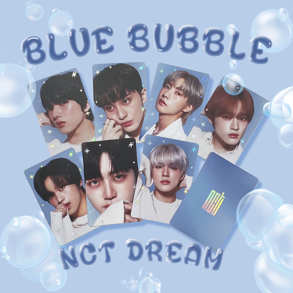 Jual (2 SISI METALLIC ) NCT Dream - Blue Bubble Fanmade Photocard ...