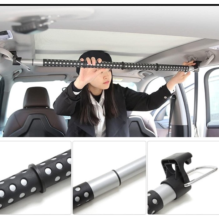 Jual Tiang Gantungan Jas Baju Mobil Car Hanger Bar Hand Grip Expandable ...