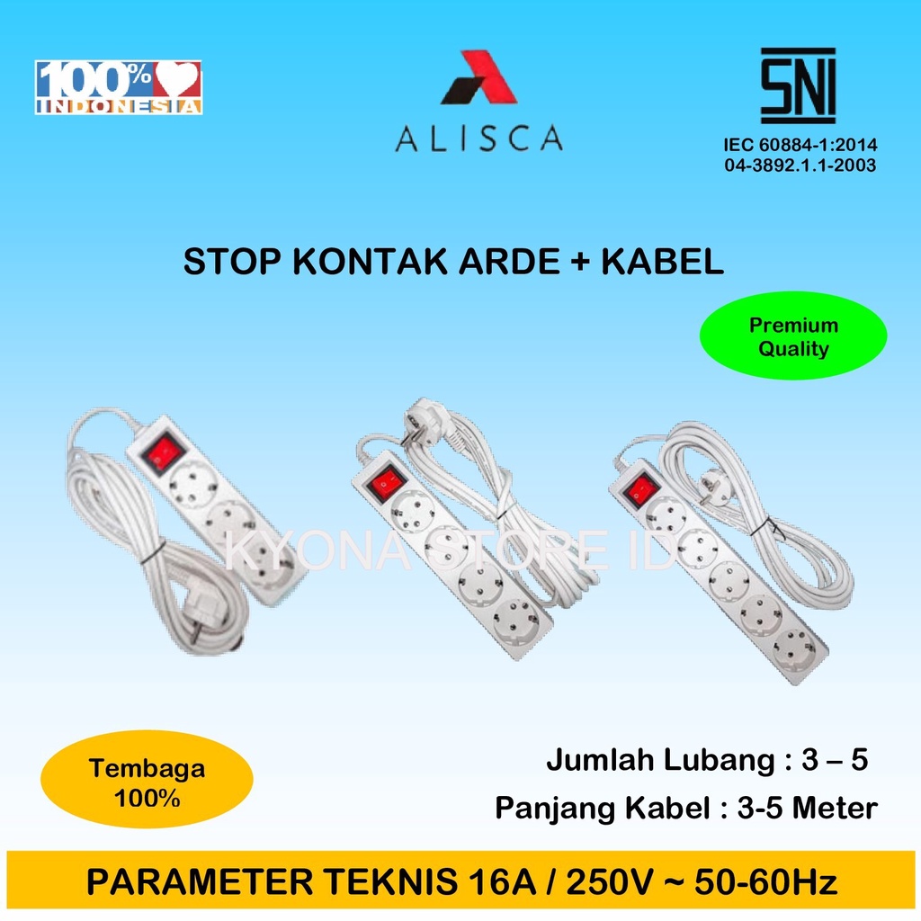 Jual Stop Kontak Terminal Kuningan Arde Colokan Listrik 3 / 4 / 5 ...