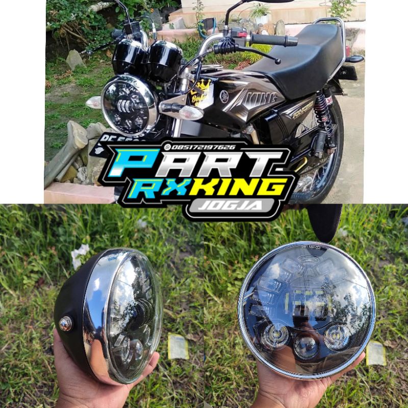 Jual LAMPU DAYMAKER BULAT RX KING TIGER VIXION NINJA SET BATOK BESI ...
