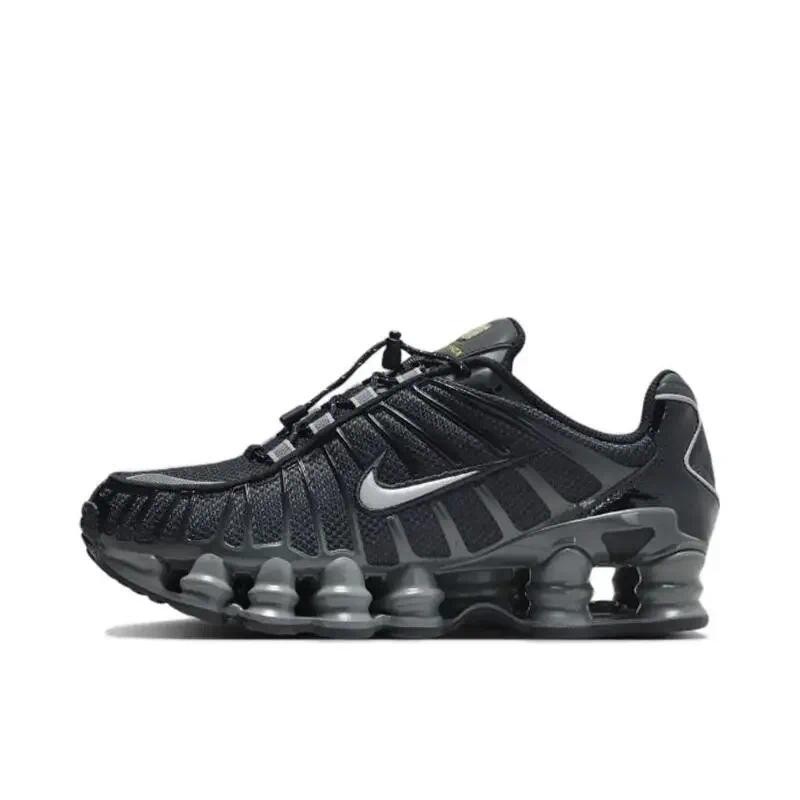 Nike Shox TL Men Women Running Shoes Full Foot Air Column Cushioning,  Breathable, Anti Slip, Durable, Sports and Leisure Black