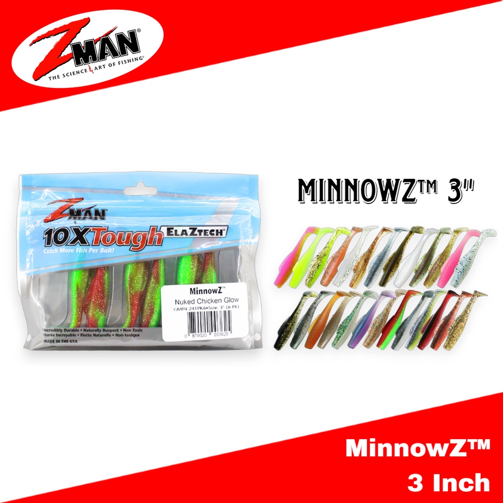 Zman MinnowZ 3 Pouces 6/Pack Beer Run (4707) Leurre Souple Pêche
