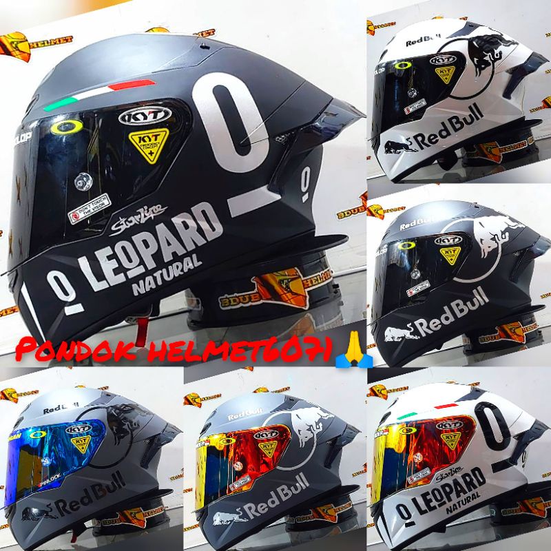 Jual Helm KYT TTC black dof leopard original helm modip (PAKET GANTENG ...