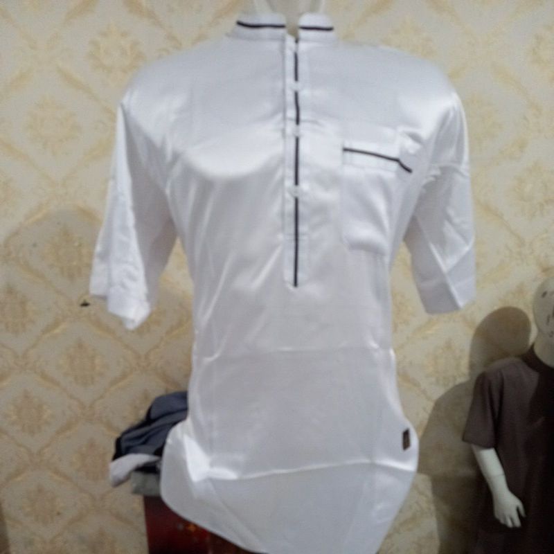 Jual KOKO KURTA PUTIH / KOKO KURTA ARRIFQI / KOKO KURTA PUTIH APLIKASI ...
