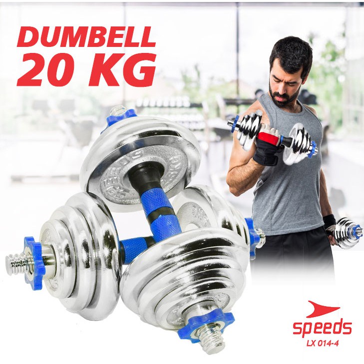 Jual BARBEL / DUMBELL Speeds 20kg Free Box Set Max Tiang Angkat Beban ...