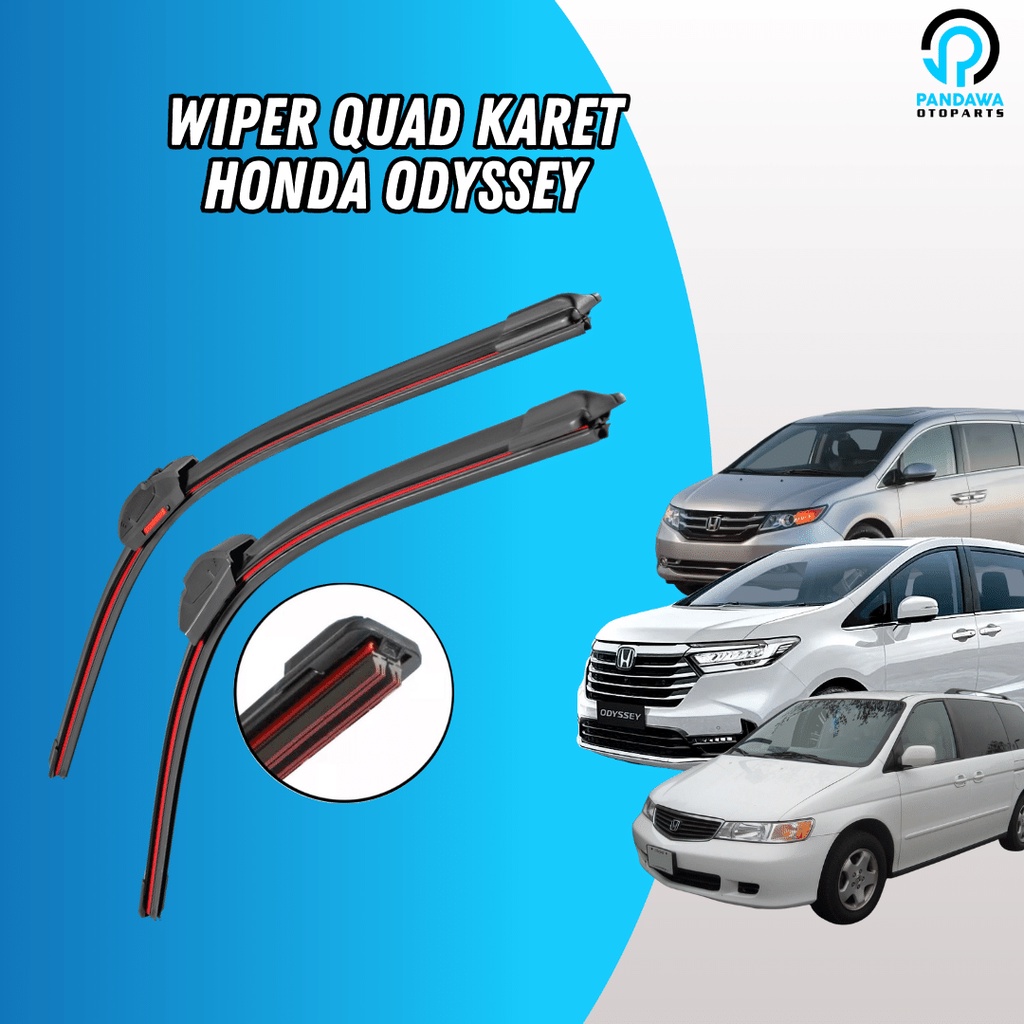 Jual Wiper Quad Blade Honda Odyssey Wiper Lapis Karet Frameless Set Kiri Dan Kanan Tanpa