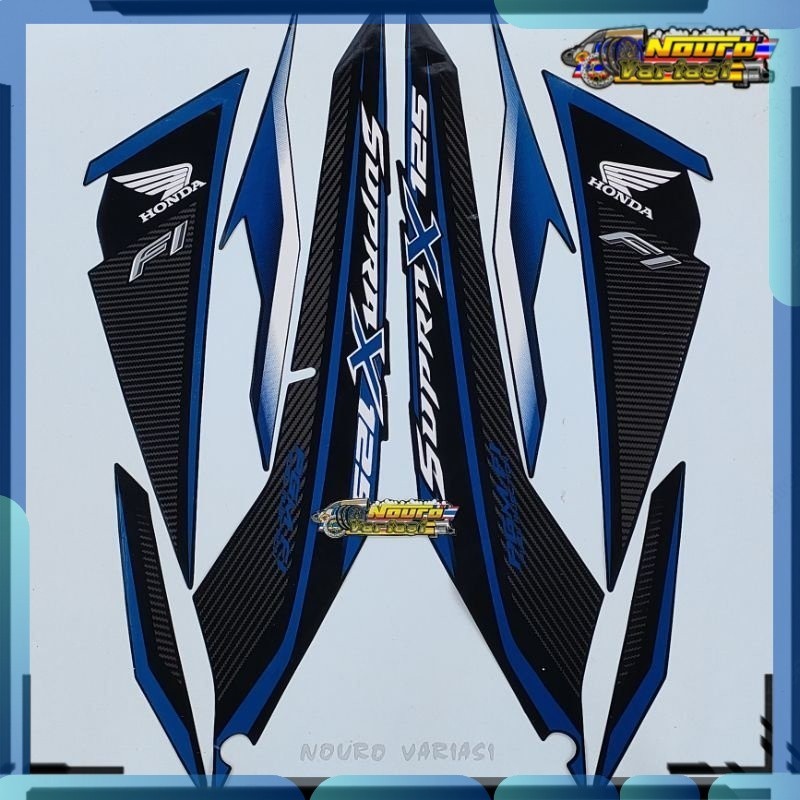 Jual Stiker Striping Honda Supra X Fi Biru Standar Bagus Shopee Indonesia