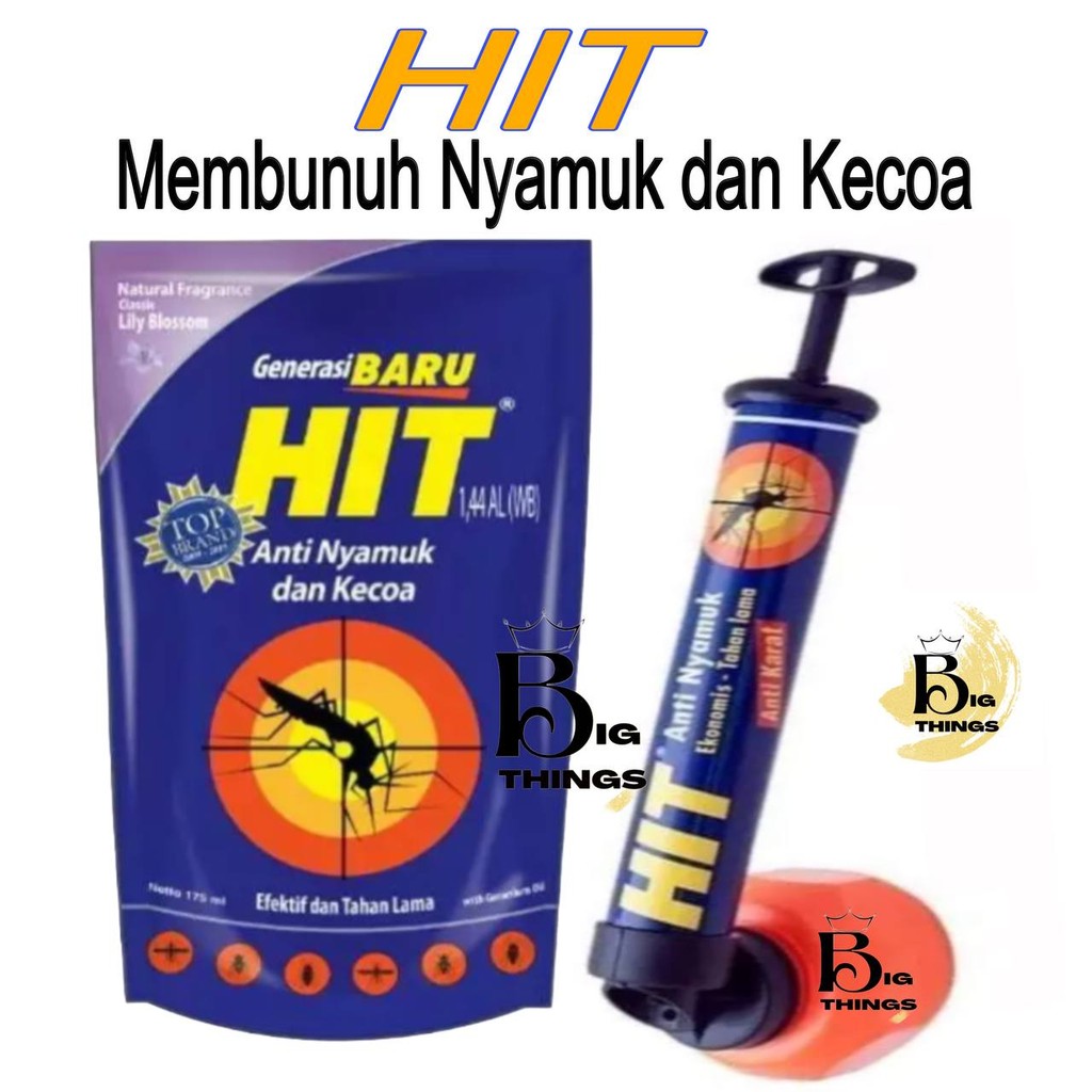 Jual HIT Pompa Alat Semprot Obat Anti Nyamuk + Refill 175 ML | Shopee ...