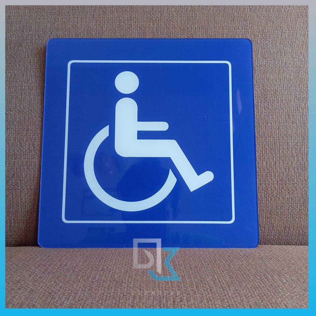 Jual Akrilik lambang kursi roda, akrilik tempat kursi roda, sign age ...