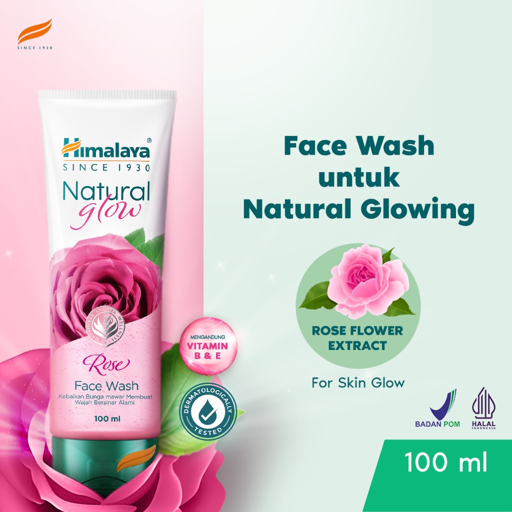 Jual Himalaya Natural Glow Rose Face Wash 100ml Sabun Cuci muka