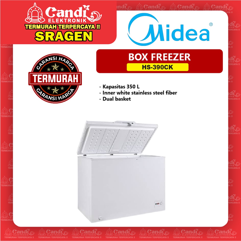 Jual MIDEA Chest Freezer Kapasitas 350 Liter HS390CK Shopee Indonesia