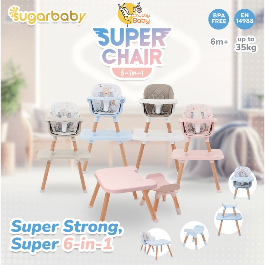 Jual Sugar Baby Super Chair High Chair 6in1 Kursi Makan Bayi 6m