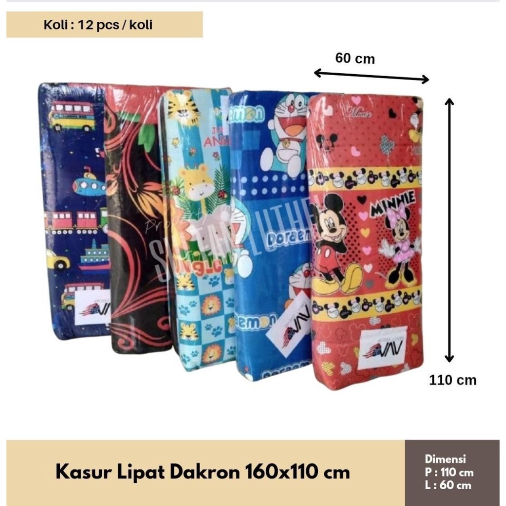 Jual Kasur Gulung Lipat Motif Atau Warna Random Bahan Busa Dakron Kapuk ...
