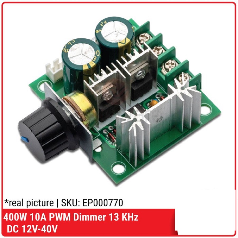 Jual Dimmer PWM DC 12V-40V 10A 400W 400 Watt Pengatur Kecepatan Speed ...