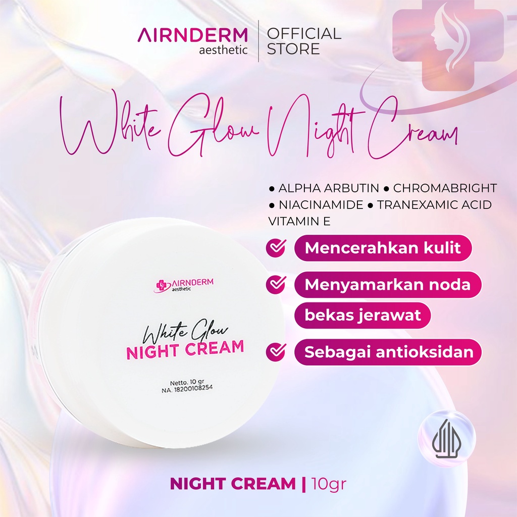 Jual COD Airnderm Aesthetic White Glow Night Cream (by AIRIN BEAUTY ...
