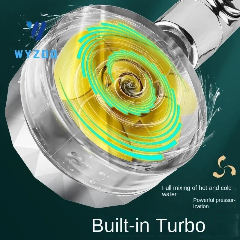 Jual High Pressure Water Saving Handheld Propeller Turbo Vortex Shower ...