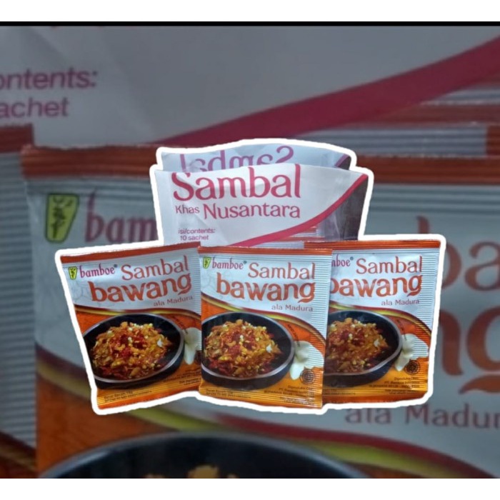 Jual Bamboe Sambal Khas Nusantara Sachet Gr Ijo Bawang Terasi Udang Shopee Indonesia