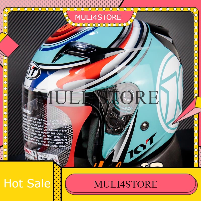 Jual KYT HELM VENOM OPEN JUNIOR RESTART / AQUA BLUE / HELM ANAK