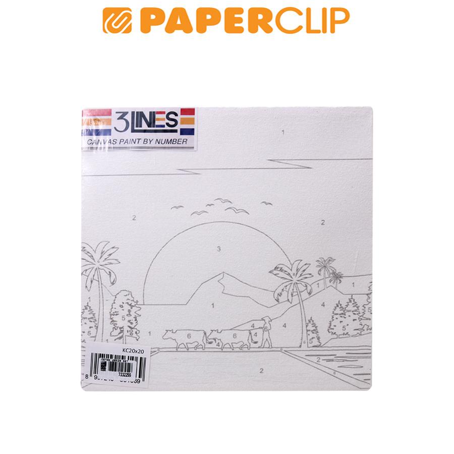 Jual CANVAS 3LINES CETAK / PAINT BY NUMBER SET 20X20 Shopee Indonesia