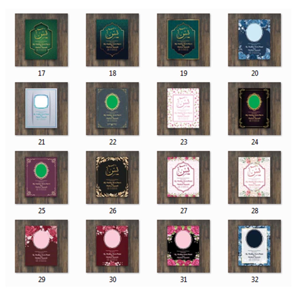 Jual 50 Desain Cover Yasin CDR + PSD Premium Editable Shopee Indonesia