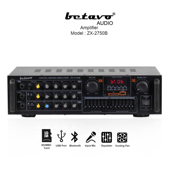 Jual AMPLI BETAVO ZX 2750 B PROFESSIONAL AMPLIFIER BLUETOOTH | Shopee ...