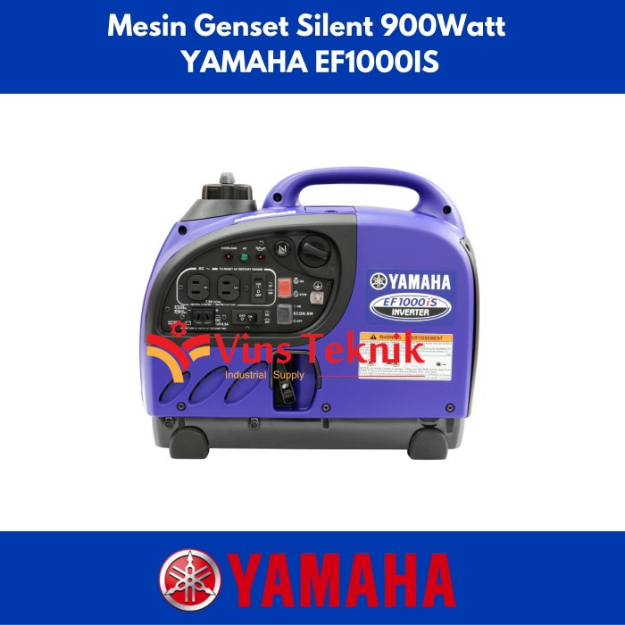 Jual MESIN GENSET EF 1000is YAMAHA EF 1000 iS GENSET Silent 900WATT