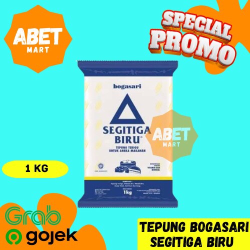 Jual Tepung Terigu Segitiga Biru Kemasan Ekonomis 1 Kg - 1Kg Bogasari ...