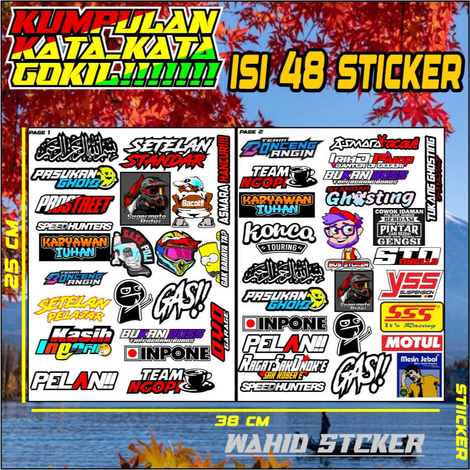 Jual Sticker setiker stiker striping sponsor racing balap Kata-kata ...