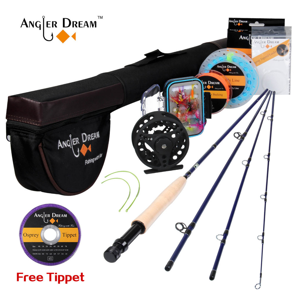 Jual Angler Dream Fly Fishing Rod and Reel Combo Set 3/4 5/6 7/8 WT Rod ...