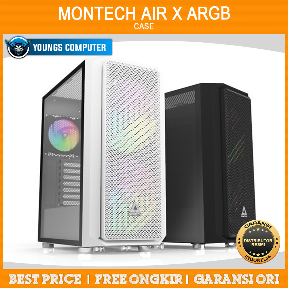 Jual CASE MONTECH Air X ARGB - Mid Tower ATX Tempered Glass Casing ...