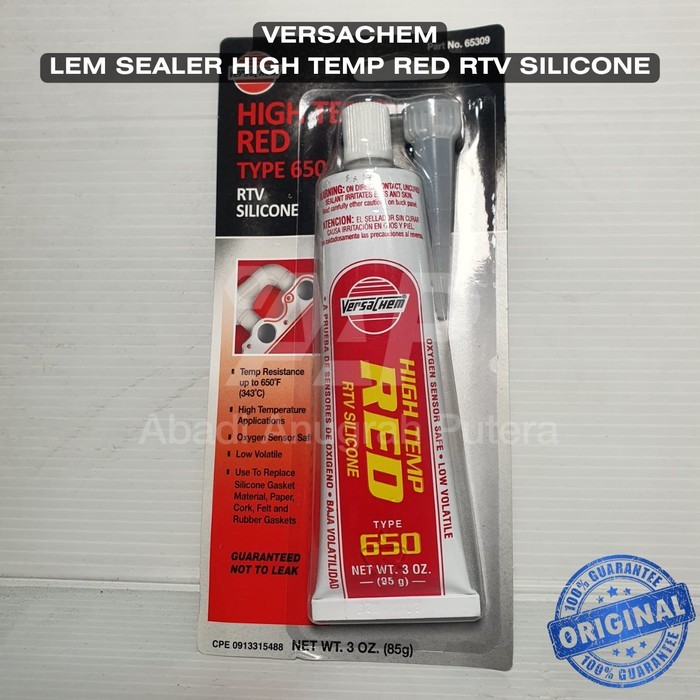 Jual Lem Sealer / HIGH TEMP RED RTV SILICONE Type 650 85 gram Versachem ...