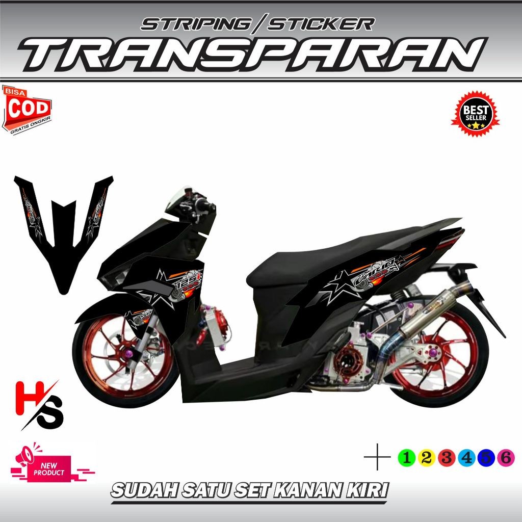 Jual STICKER STRIPING VARIASI MOTOR HONDA VARIO NEW GEN 2 2024/2025 ...