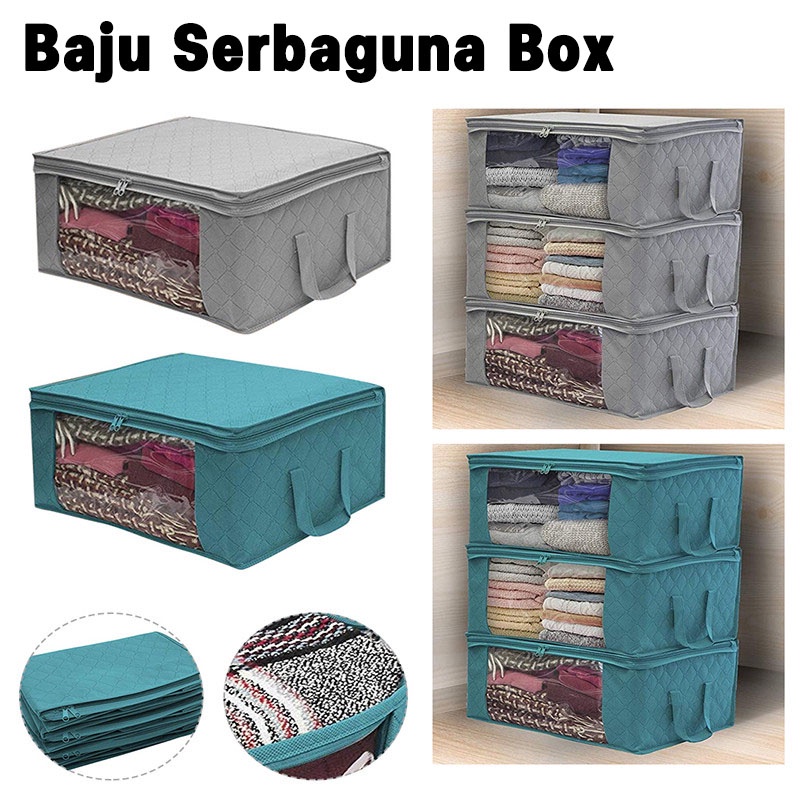 Jual Baju Serbaguna Box Container Kotak Pakaian Multifungsi Tempat Penyimpanan Pakaian Selimut