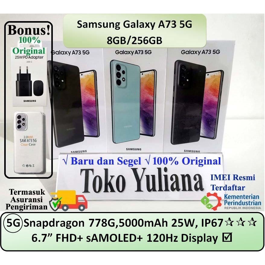 Jual Samsung Galaxy A73 5g 8gb 256gb Garansi Resmi Sein Sm A736b