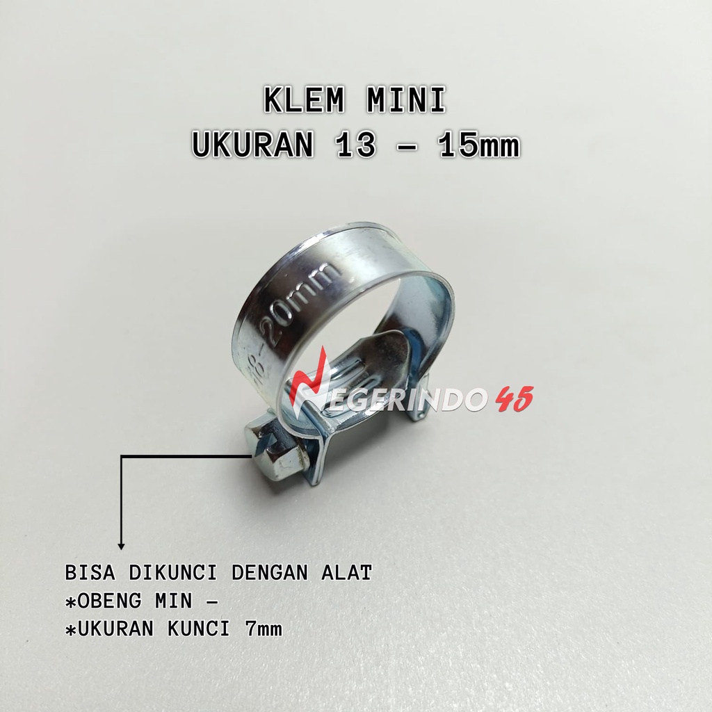 Jual Ipw Klem Mini Hose Clamps 8mm 20mm Klem Selang Air Kompresor Gas