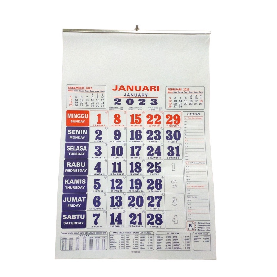 Jual Kalender Dinding / Calender Tahun 2024 Ukuran Medium ( 48 x 32 Cm