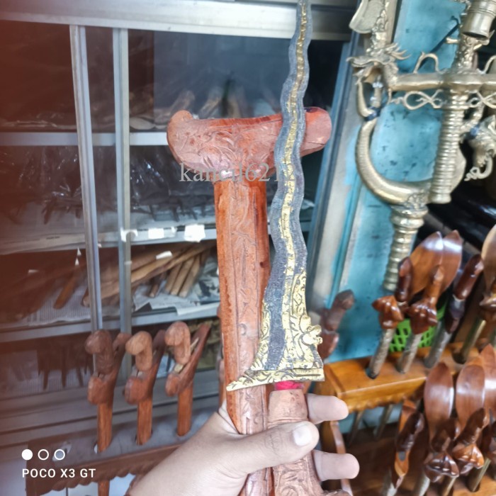 Jual termurah keris sabuk inten kinatah naga raja lengkap warangka bk ...