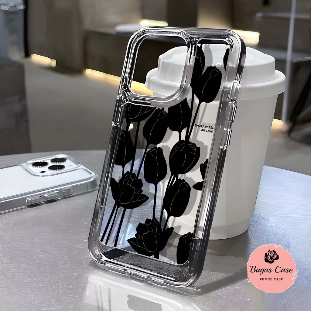 Jual Black tulip capsule buffer space transparent luxury thickened ...