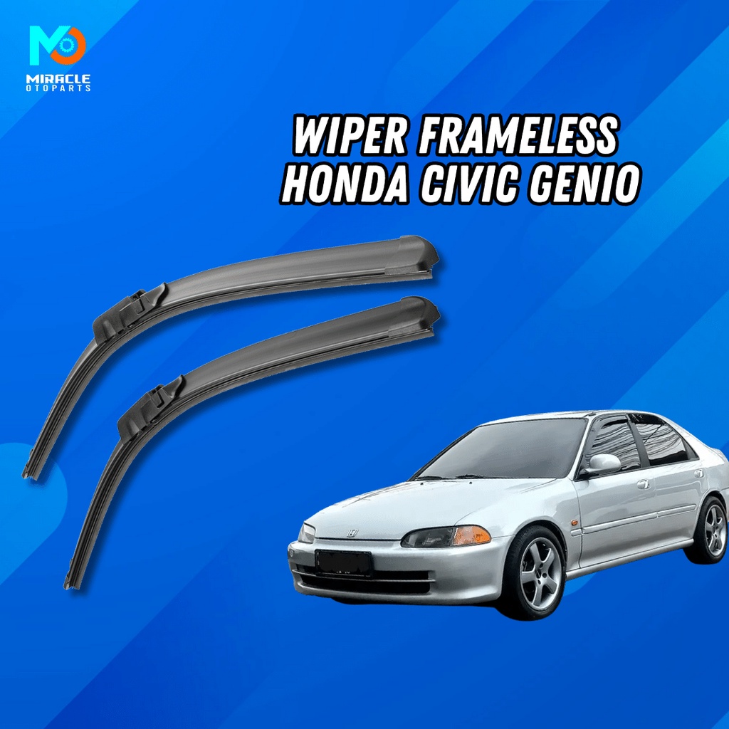 Jual Wiper Frameless Honda Civic Genio Sepasang Pcs Kiri Dan Kanan Model Banana Karet Tanpa