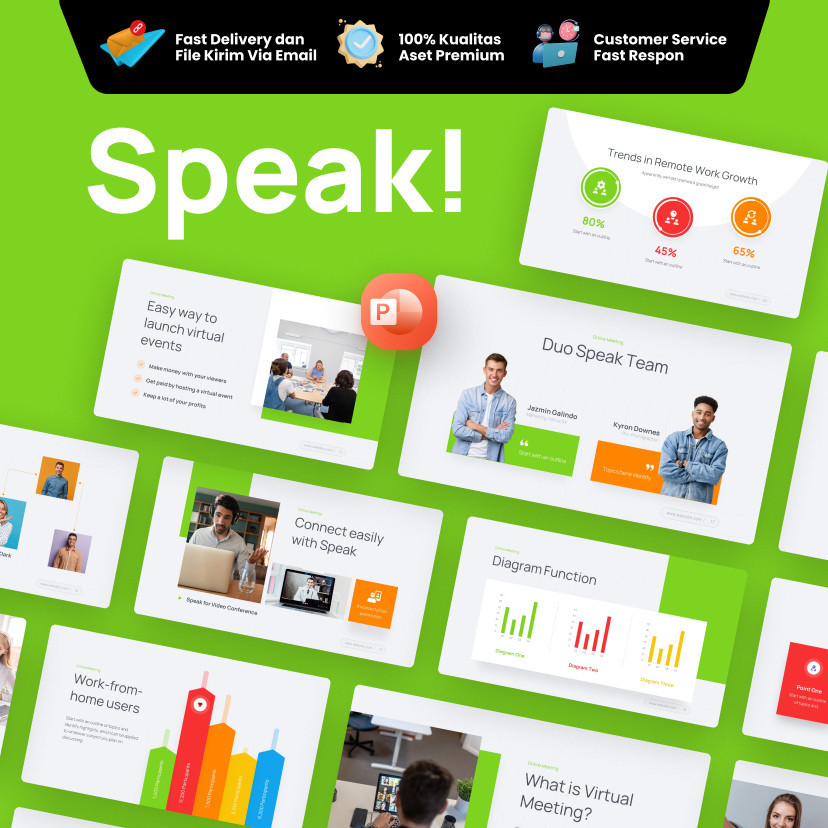 Jual Speak Online Meeting Powerpoint Presentation Template | Shopee ...